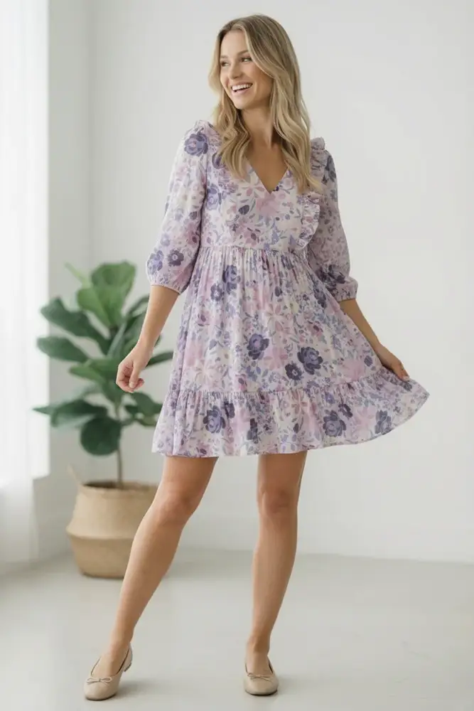 Floral Tiered Dress