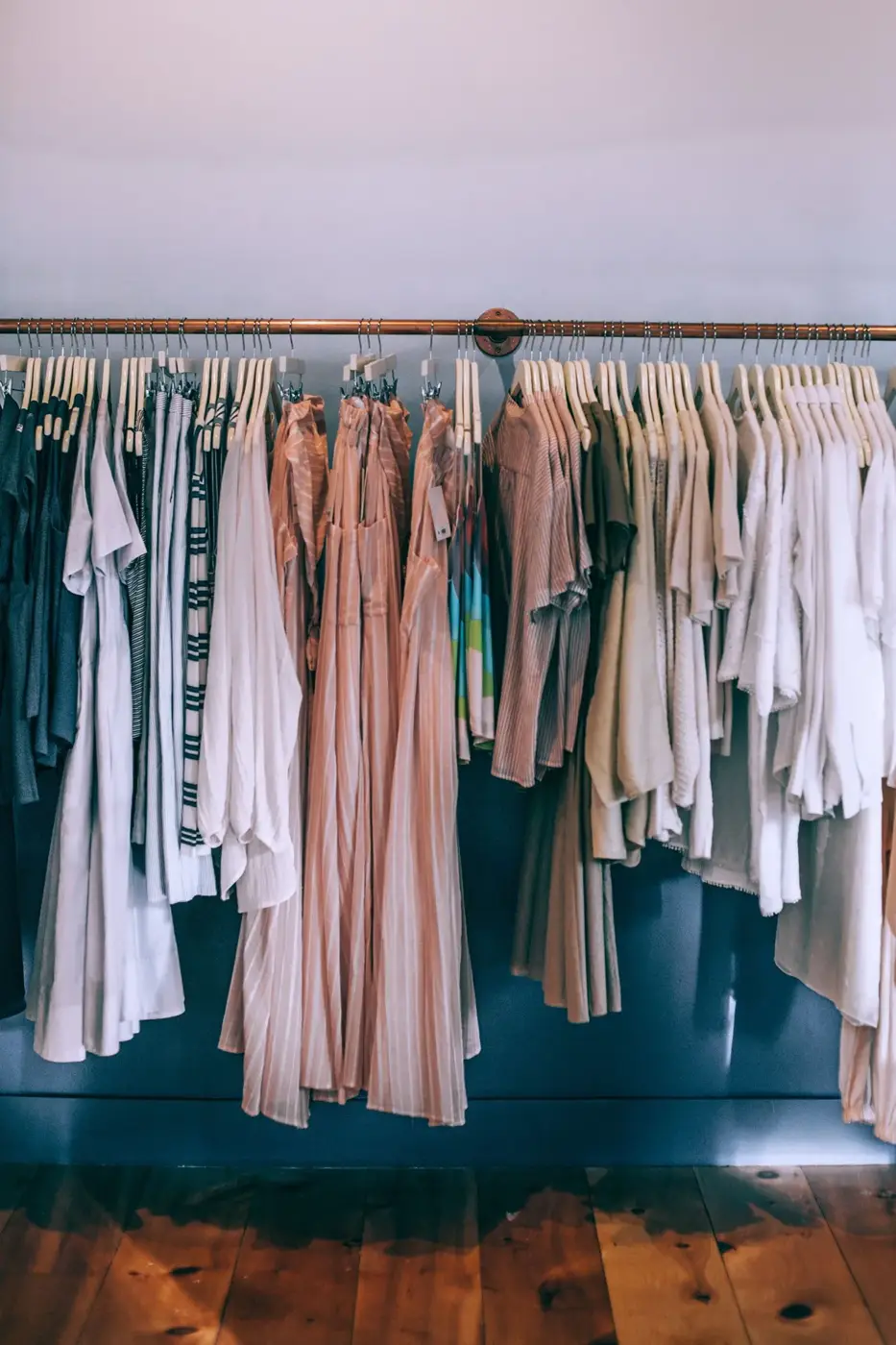 Dress rail editorial scene